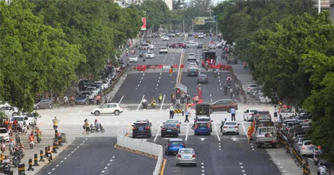 赤坎立交桥原址路段24日起临时通行