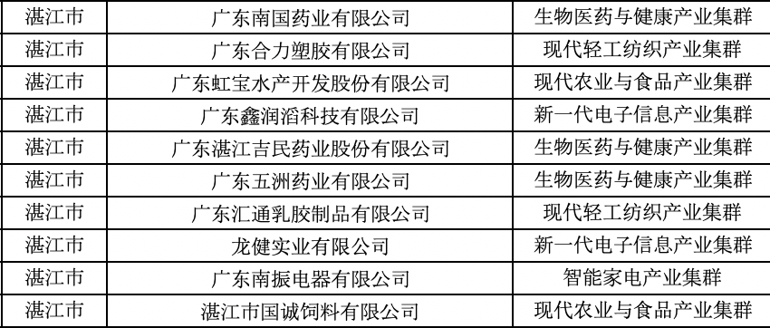 专精特新“小巨人”，湛江再添10个